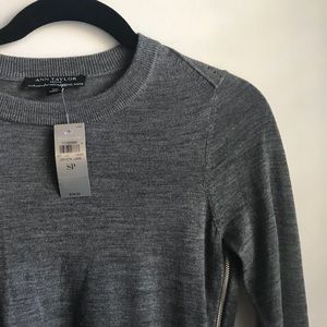 Ann Taylor side zipper sweater